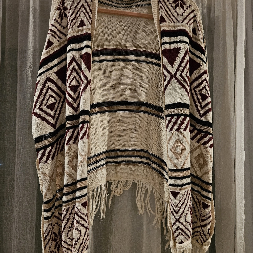 Poncho Over Sweater